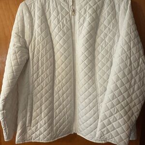 Kim Rogers White Quilted Puffer Jacket